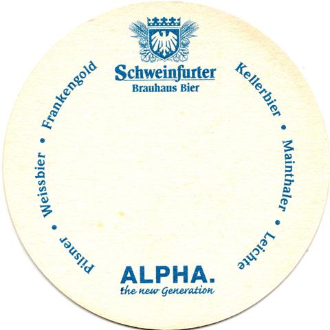schweinfurt sw-by brauhaus rund 1fbg 5b (215-u alpha-blau)